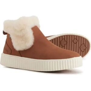 Pajar Canada Clia Leather Ankle Boots Women’s Sz 6.5 Tan Comfort Waterproof Cozy